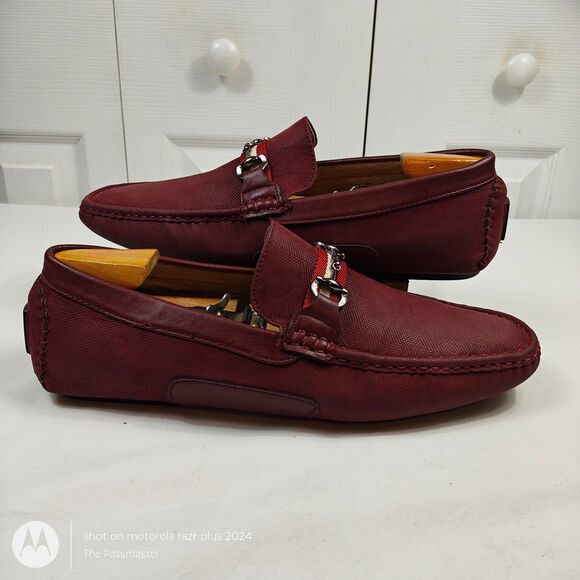 Men's BRUNO MARC Horse-Bit Loafers Leather Suede Driving Moccasins US Size 11.5 - Picture 5 of 11